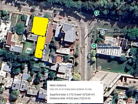 LOTE CONSTRUCTORA 573 M2. CENTRO RIO- SAN LORENZO