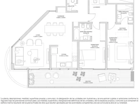 Departamento en Alquiler de 2 dormitorios