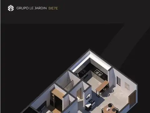 Departamento 3 ambientes con 1 baño