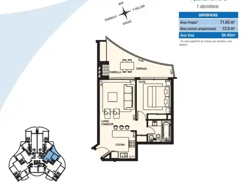 Departamento en Venta en Playa Mansa, USD 170.000