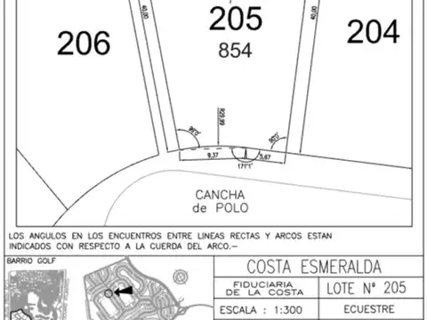 Terreno en Venta de 854,0 m2