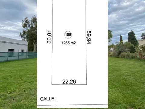 Terreno en Venta 22  mts Frente