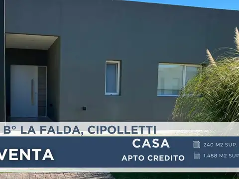 CASA 3 DORM. EN B° PRIVADO LA FALDA, CIPOLLETTI.