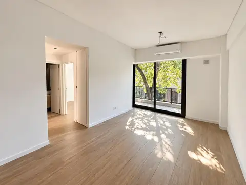 3 ambientes a estrenar con patio y balcón en Palermo