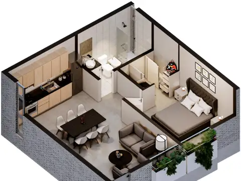 Departamento en Venta de 2 ambientes