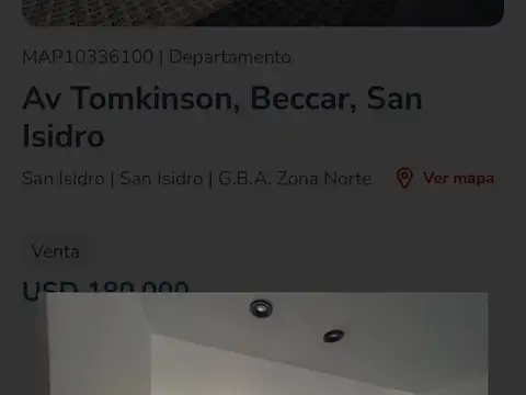 Departamento en Venta de 2 ambientes