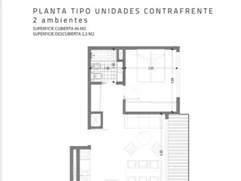 Departamento en Venta de Monoambiente