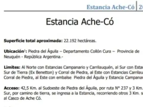 Piedra del Aguila , Piso No definido