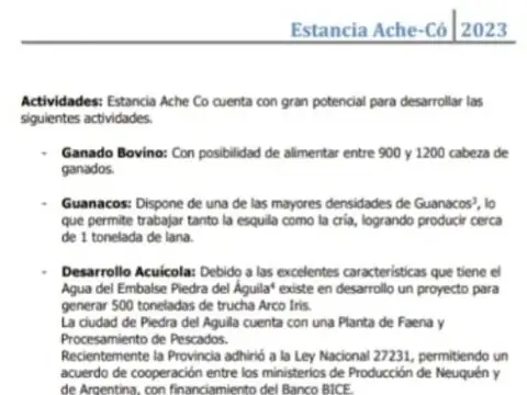 Piedra del Aguila , Piso No definido