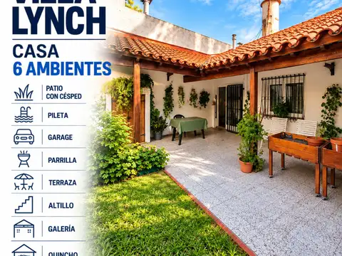 VENTA CASA 4 AMBIENTES VILLA LYNCH EXCELENTE