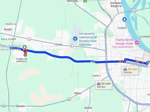 Terreno en Venta 25  mts Fondo