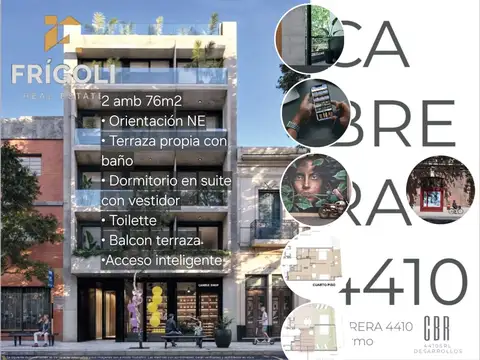 Exclusivo 2 Ambientes con Terraza Propia en Palermo – 75,80m² Totales