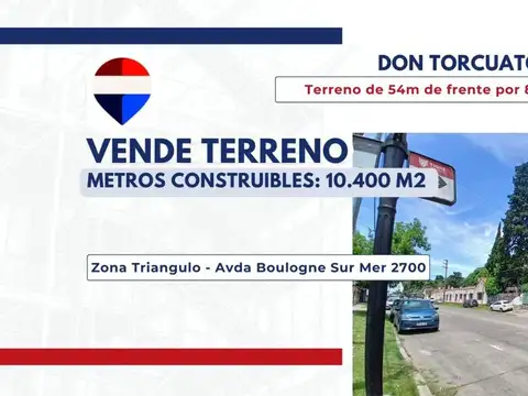 Vende terreno 4157 m2 TIGRE 10.400 m2 CONSTRUIBLES