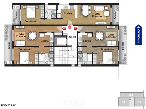 Departamento en Venta de 2 ambientes