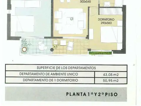 Departamento en Venta de 1 dormitorio