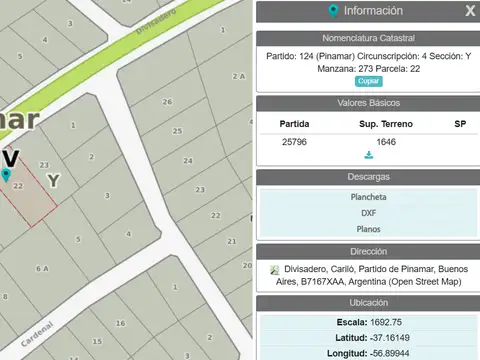 Terreno en Venta en Carilo, USD 180.000