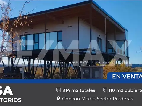 CASA ELEVADA 2 DORMITORIOS CHOCON MEDIO "PRADERAS"
