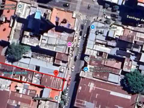 Terreno de 696 m2 (10 x 69 mts.) en calle Maipú al 400, Barrio Norte, ideal desarrollo inmobiliario