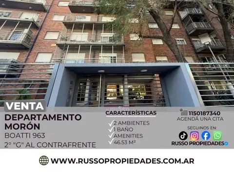Venta Departamento 2 ambientes con Amenities - Moron