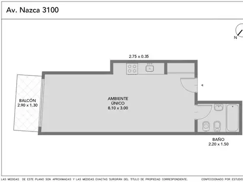 Departamento en Venta de Monoambiente