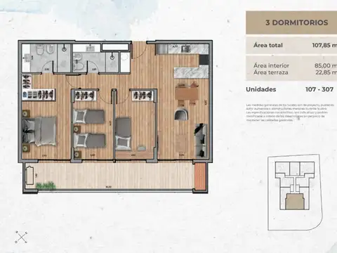 VENTA Apartamento CIUDAD DE LA COSTA 3 dormitorios