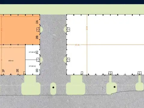 Galpon en Alquiler 87  mts Frente