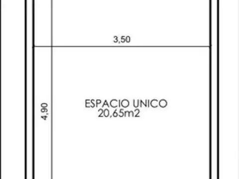 Departamento Monoambiente con 1 baño