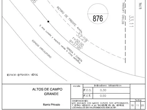 Terreno en Venta 51  mts Frente