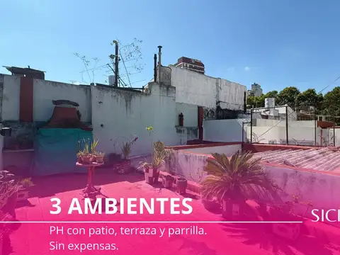 Venta - PH - 3 ambientes - Boedo - Patio y Terraza
