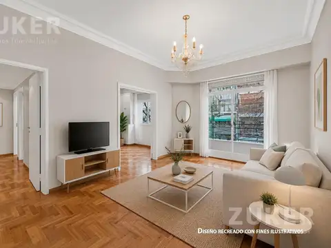 Departamento en venta 4 ambientes en Colegiales con baulera segundo piso por escalera