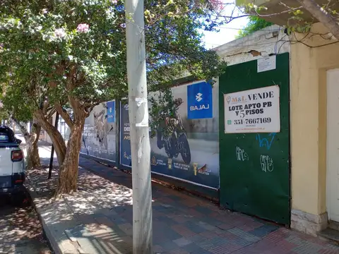 SE VENDE LOTE APTO ALTURA (PB + 5) PARA DESARROLLO