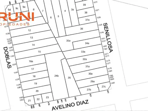 Terreno en Venta 8  mts Frente