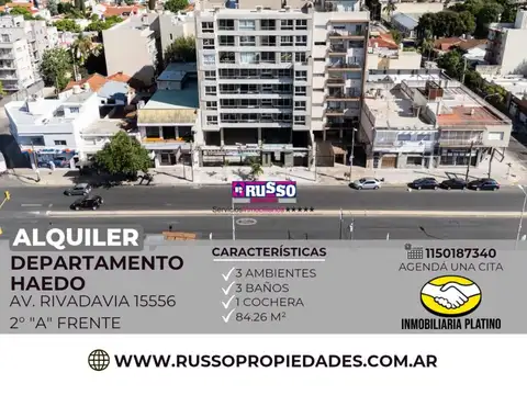 Alquiler Departamento 3 Ambientes Haedo
