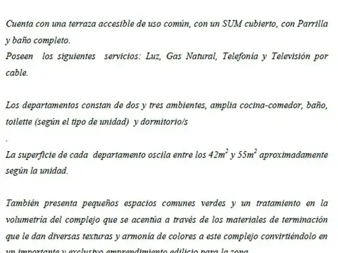DEPARTAMENTOS 3 AMBIENTES PLANTA BAJA SIN COCHERA