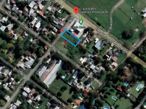 Terreno en Venta 35  mts Fondo