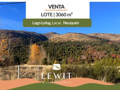 Venta terreno | Lote 3060 m² |  Escritura inmediata | Lago Lolog