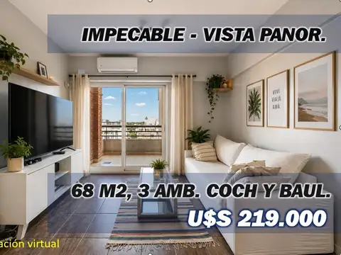 Depto 3 amb balc.aterr, lumin, vista panor, coch, Saavedra