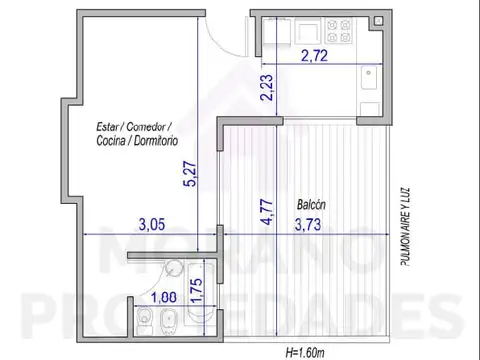 Departamento en Venta de Monoambiente