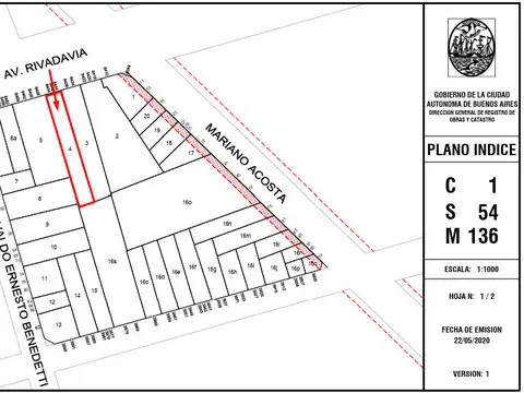 Terreno en Venta 59  mts Fondo