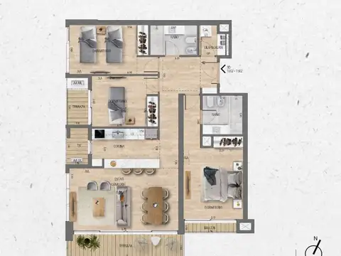 VENTA Apartamento 3 dormitorios Lago Calcagno