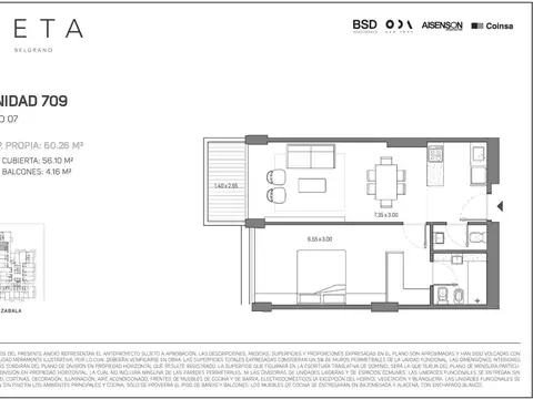 Departamento en Venta de 2 ambientes