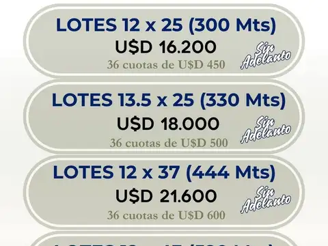 Terreno en Venta de 520,0 m2