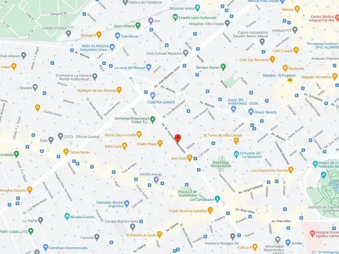 Avenida Honorio Pueyrredón e/ Tres Arroyos y Galicia