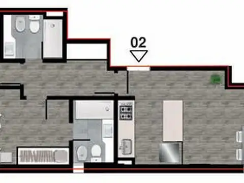 VENTA - Departamento 2 dormitorios en construcción. Centro, Rosario.