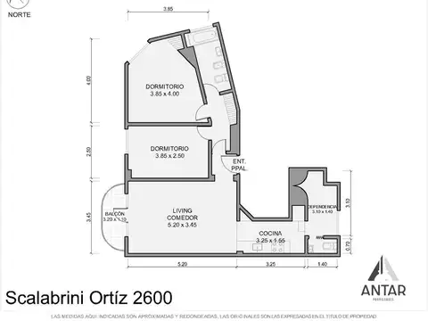 Departamento en Venta de 2 dormitorios