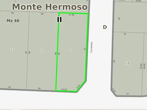 Terreno en Venta de 793,0 m2