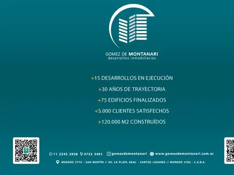 Departamento en Venta en Coghlan, USD 165.000