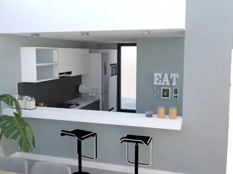 Departamento 2 ambientes con 2 baños