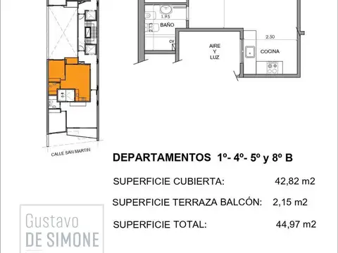 Departamento en Venta de 1 dormitorio