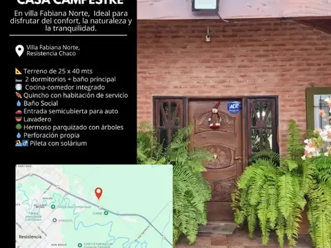 ¡Hermosa casa estilo campestre en Villa Fabiana Norte!